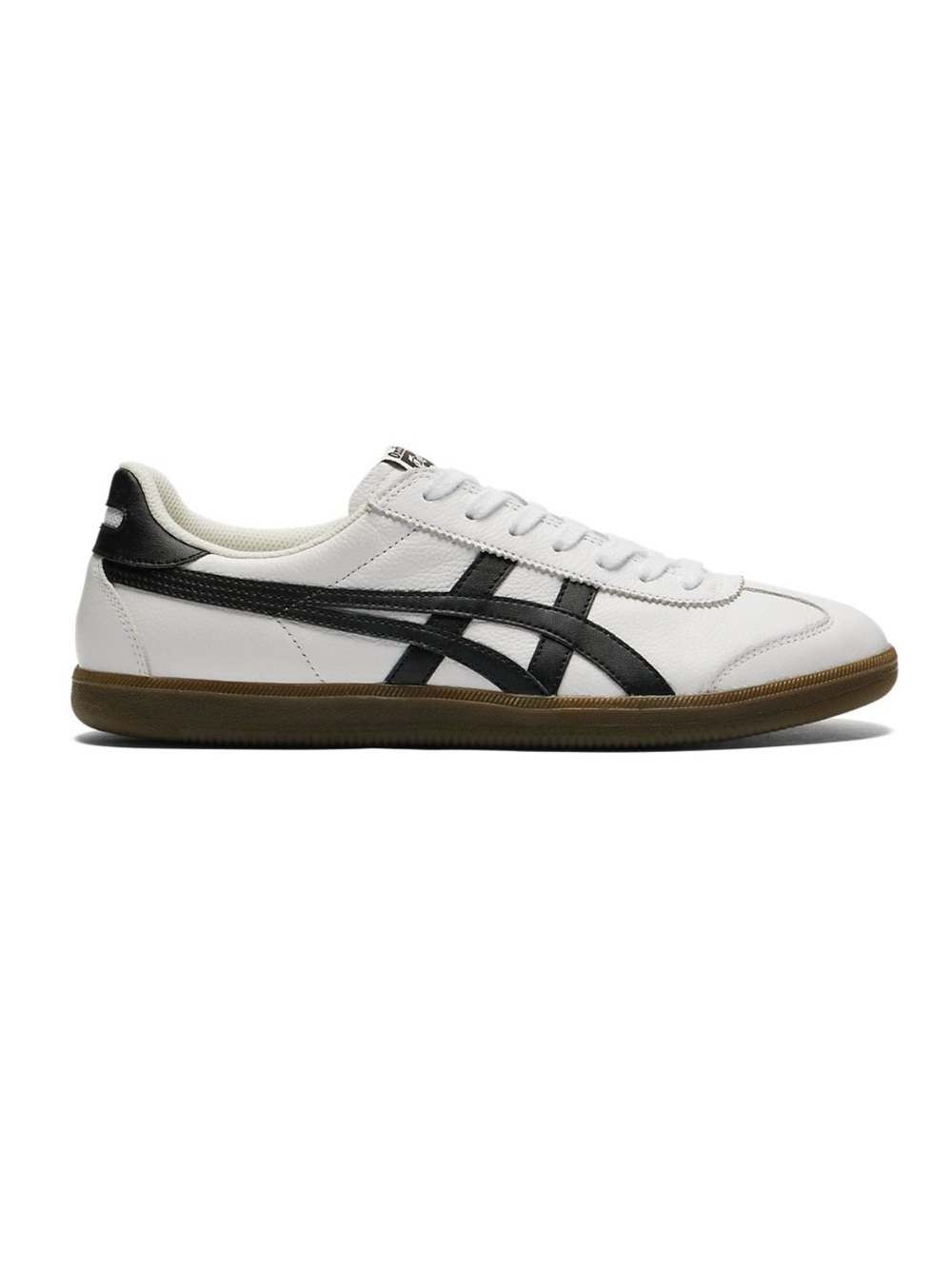 Onitsuka Tiger by Asics White Leather Sneakers with Black Stripes - Picture 3 of 15